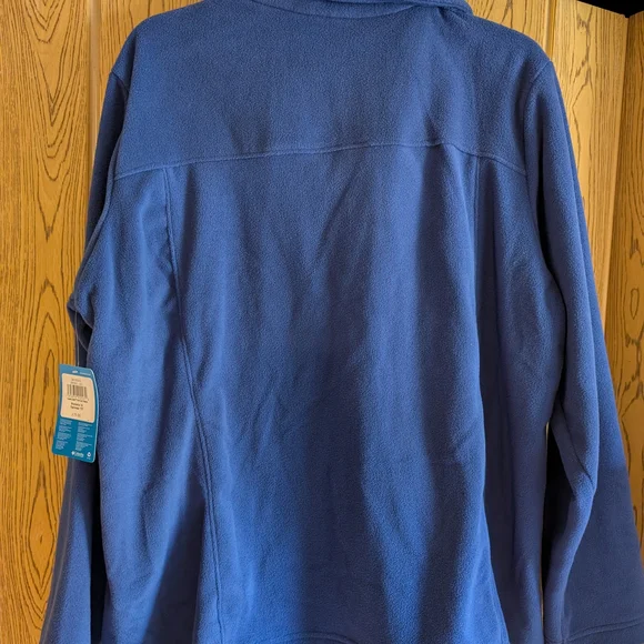 Brand New With Tags Woman Columbia Blue Fleece Jacket Size 1X - Picture 5 of 9